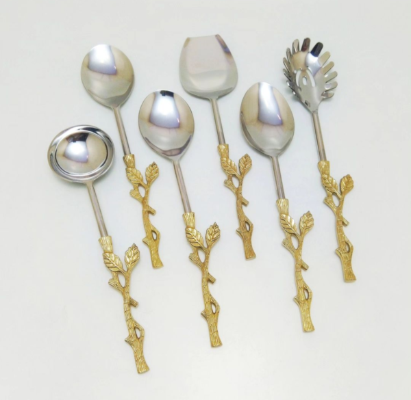 Gold Leaf Dessert Spoon