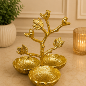 Home blush berry decorative metal bowl