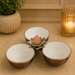 blush berry decorative metal bowl