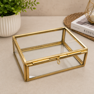 luxury glass jewelry storage box