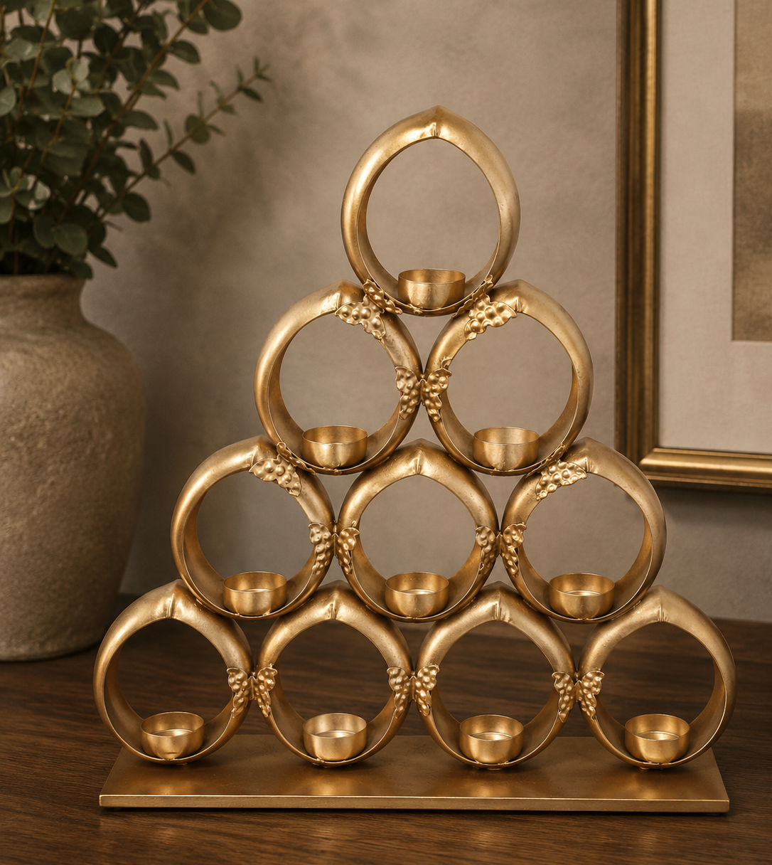 luxury geometric gold tealight holder stand luxury geometric gold tealight holder stand