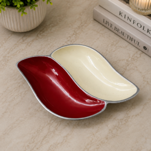 luxury gold serving platter with dip bowl